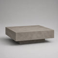 Rechteckiger Couchtisch aus MDF mit Melaminharzbeschichtung in grauer Betonoptik, 100 × 60 × 35 cm